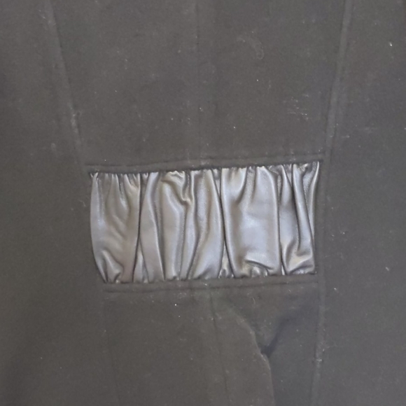Mackage Coat Black Leather Trim M - Picture 5 of 5